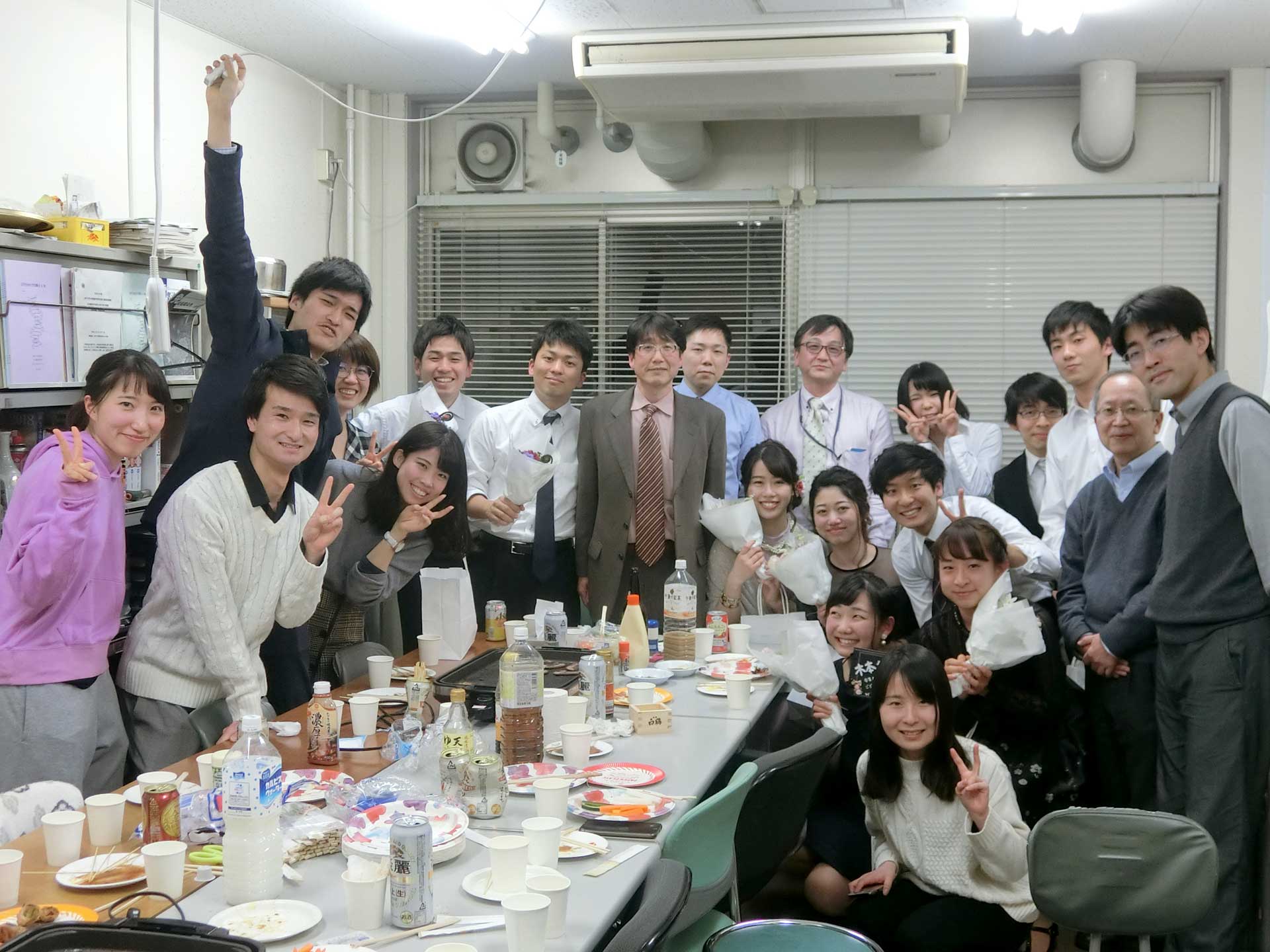 Photo of a farewell party for 2018 graduates in March 2019