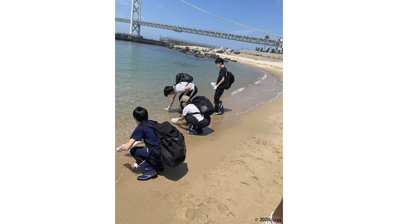 アジュール舞子での環境DNA採水活動の様子