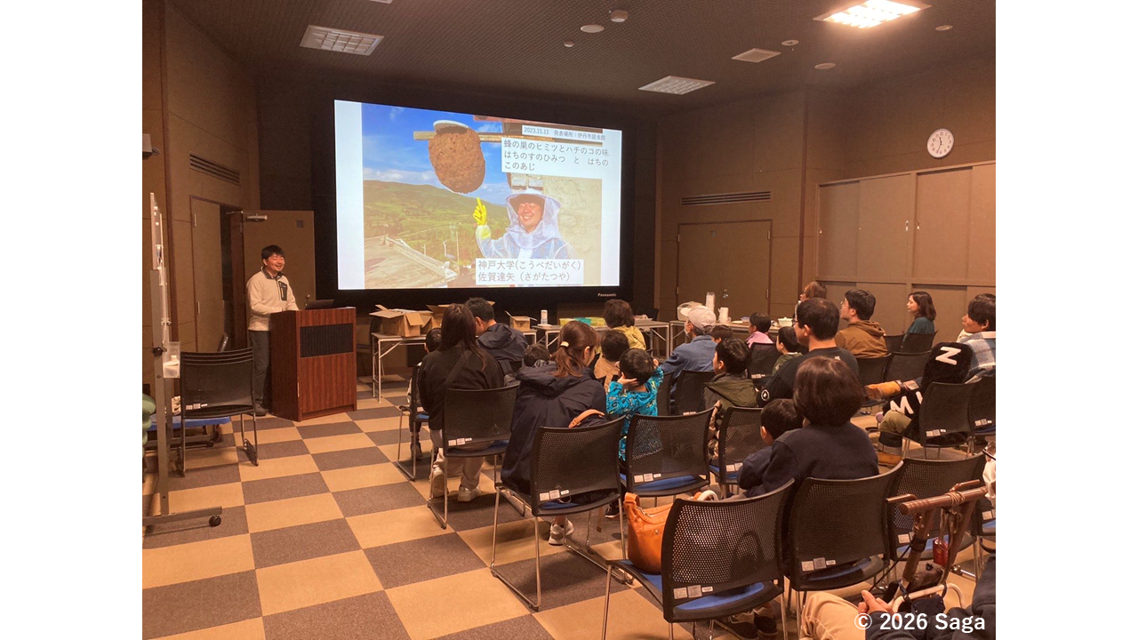 伊丹市昆虫館での蜂の子講演の様子